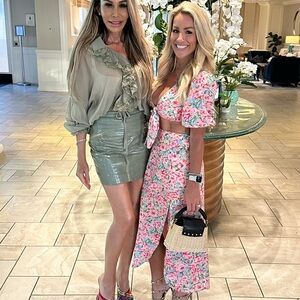 Floral Pink Midi Skirt